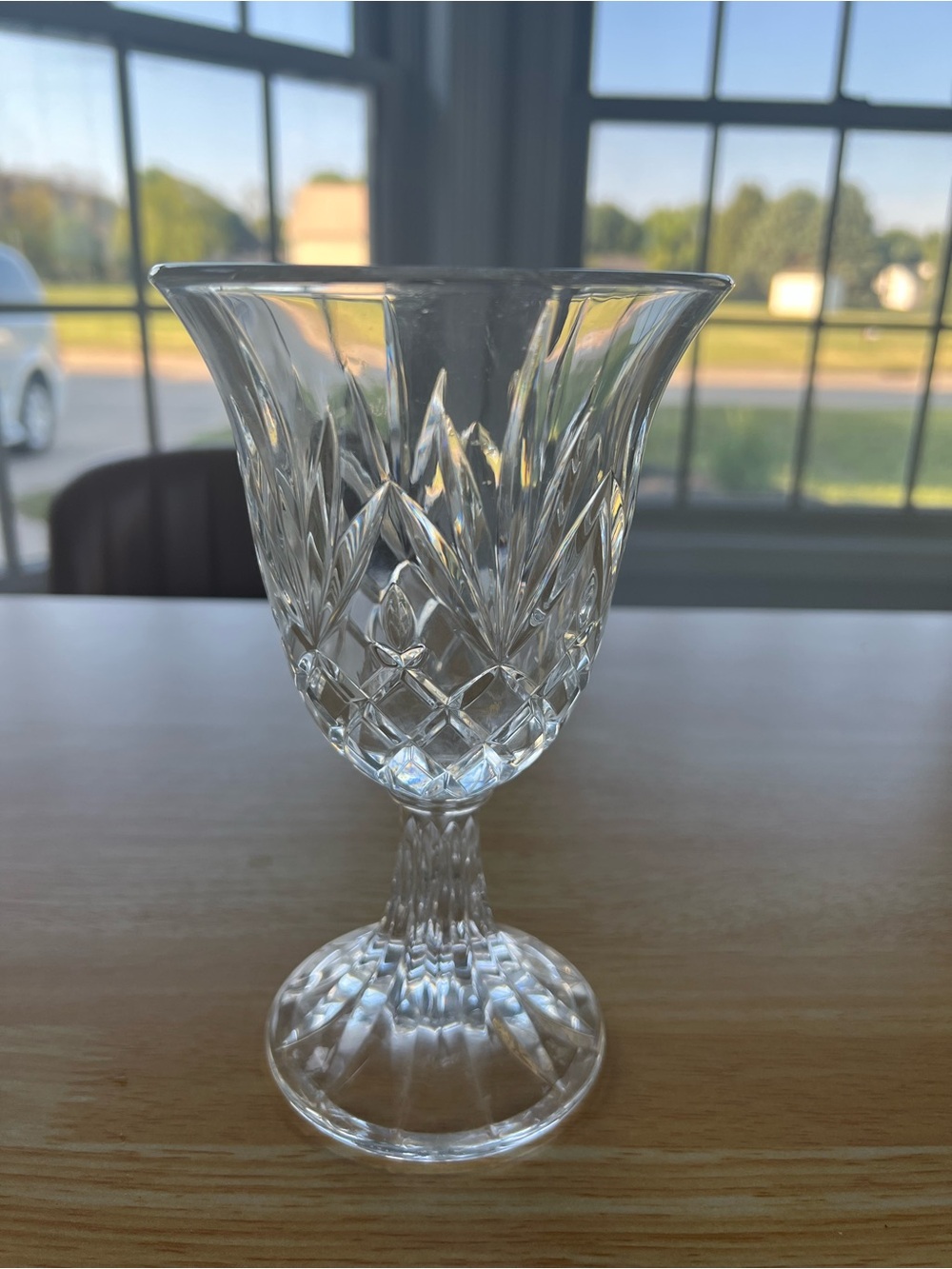Classic Cut Crystal Goblet - Clear